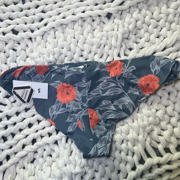 RVCA Other - RVCA Gray and‎ Coral Low Ruse Cheeky Hipster Bikini Bottoms